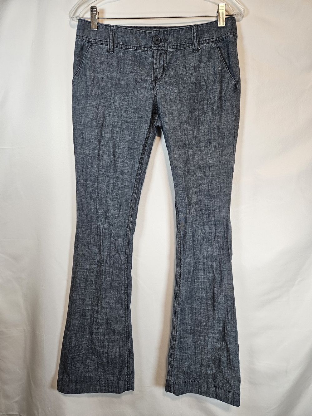 Mossimo Supply Co. Gray Flare Low Rise Jeans
